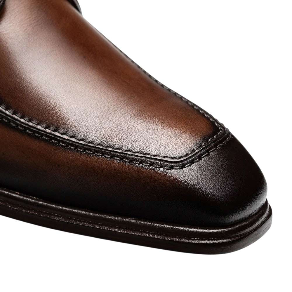 Mezlan Hatley Patina Calf Derby - Men's Chocolate Artisanal Patina Calf Derby