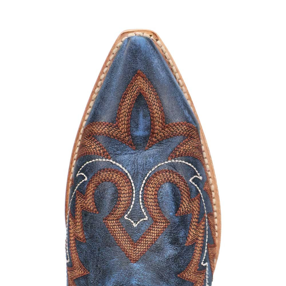 Dan Post Triton Blue Leather Snip Toe Western Cowboy Boots (USA Men Size)