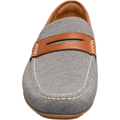 Florsheim Motor Gray Multi Knit Moc Toe Penny Driver Men's Shoes