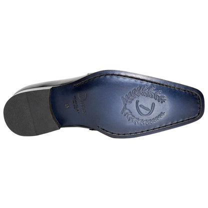 DUCA Paliano Black Italian Leather Slip-On Loafers for Men