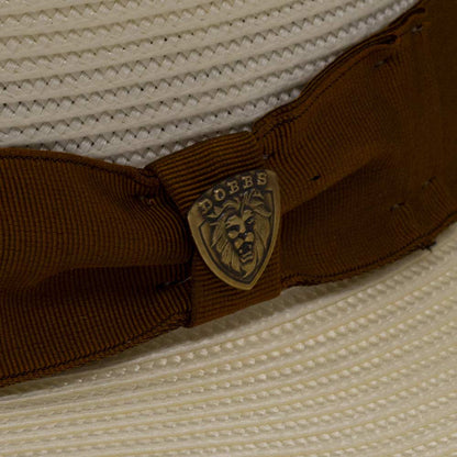 Dobbs Bradshaw Milan Straw Hat in Ivory/Cognac