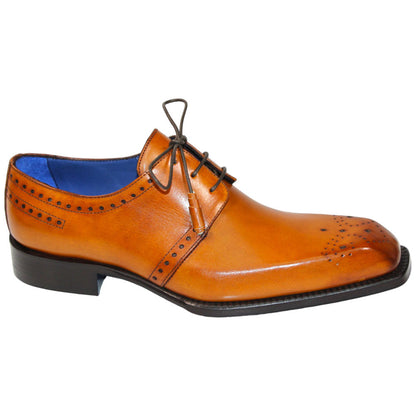 EMILIO FRANCO Lando Gold Calf-Skin Leather Oxfords Shoes