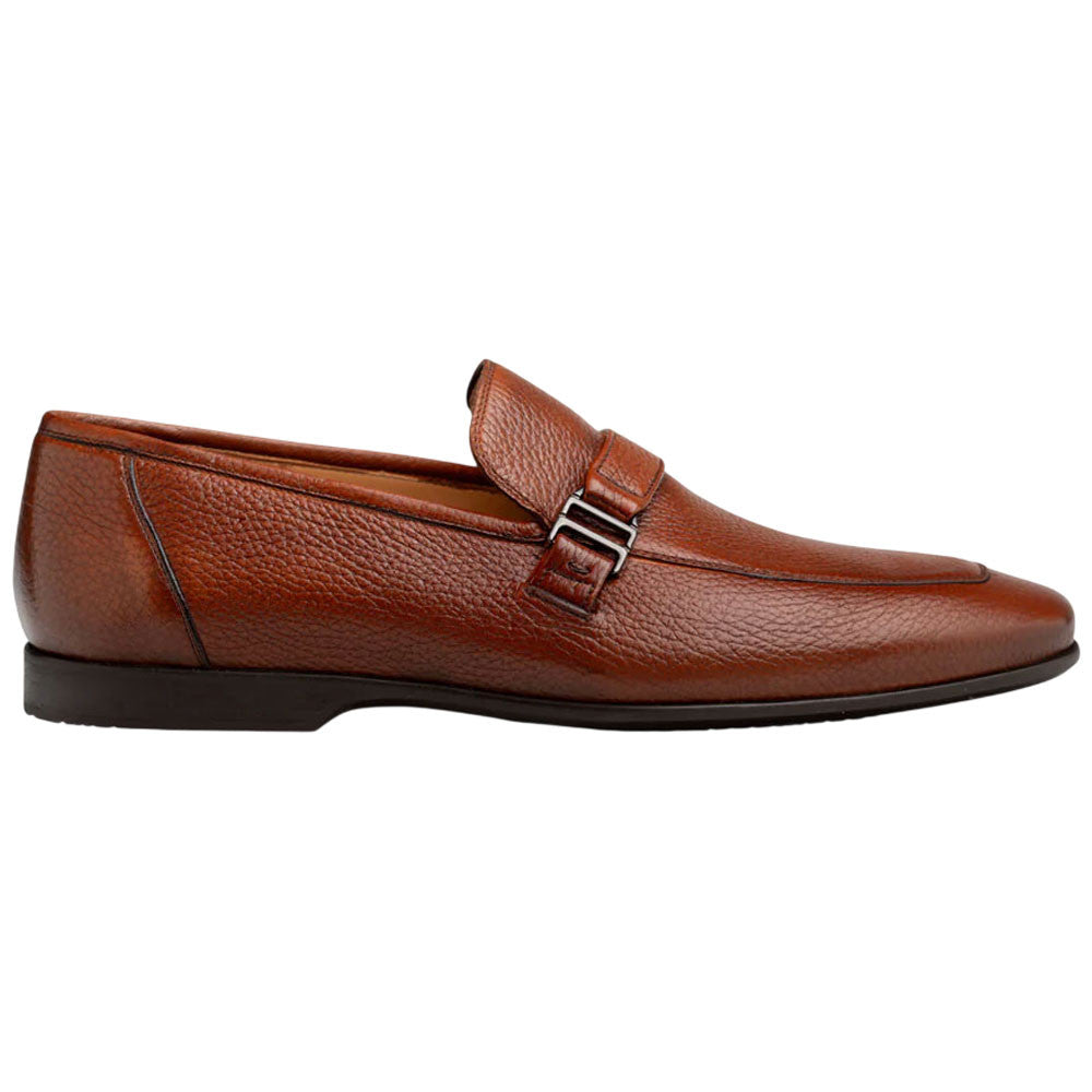 Mezlan Men's Alarcon Cognac Deer Leather Slip-On Luxury Loafer
