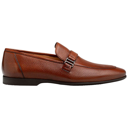 Mezlan Men's Alarcon Cognac Deer Leather Slip-On Luxury Loafer