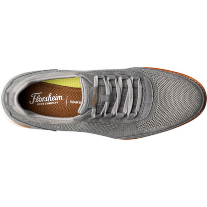 Florsheim Launch Gray Knit Elastic Lace Moc Toe Slip On Men's Shoes