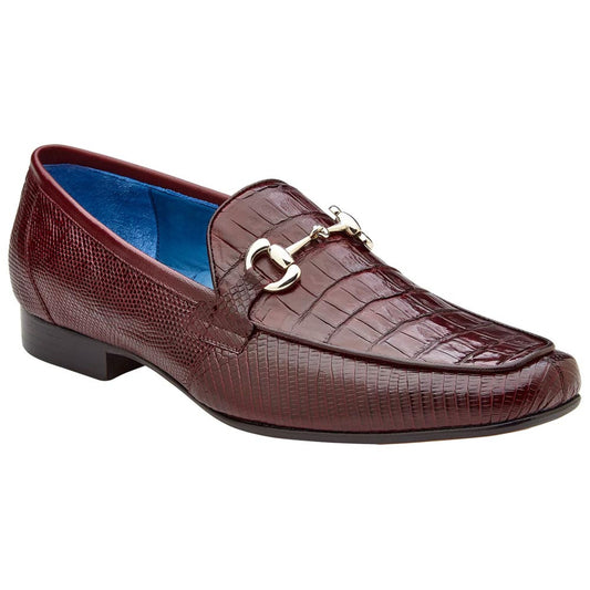 Udine Genuine Caiman Crocodile Skin and Lizard Skin Horse Bit Loafer | Belvedere