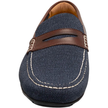 Florsheim Motor Navy Multi Knit Moc Toe Penny Driver Men's Shoes