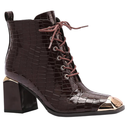 Lady Couture Fantastic Brown Style Forward Ankle Boots