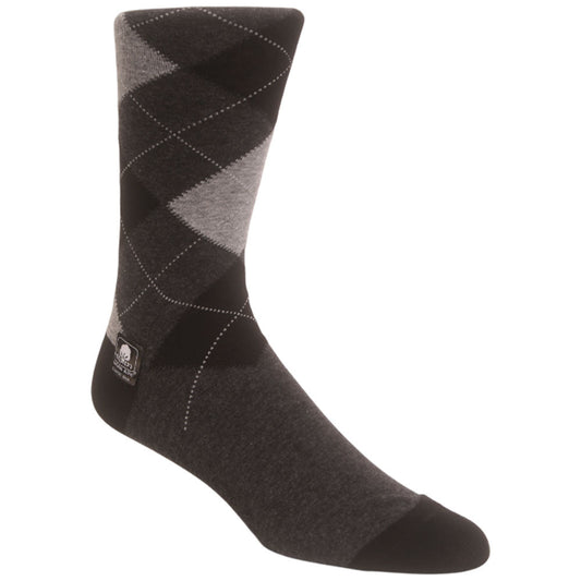 Block Multi-Color Black/Gray Men’s Crew Dress Sock | Stacy Adams Premium Socks