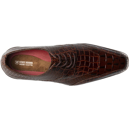 Stacy Adams Tristano Modified Bike Toe Oxford in Cognac