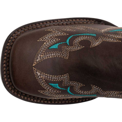 Ferrini Women’s Betsy Nicotine Square Toe Leather Cowboy Boots