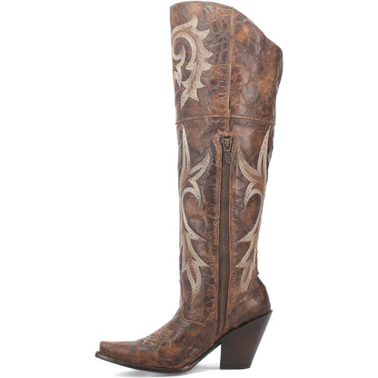 Dan Post Women's Brown Jilted 20” Snip Toe Over-the-Knee Boot