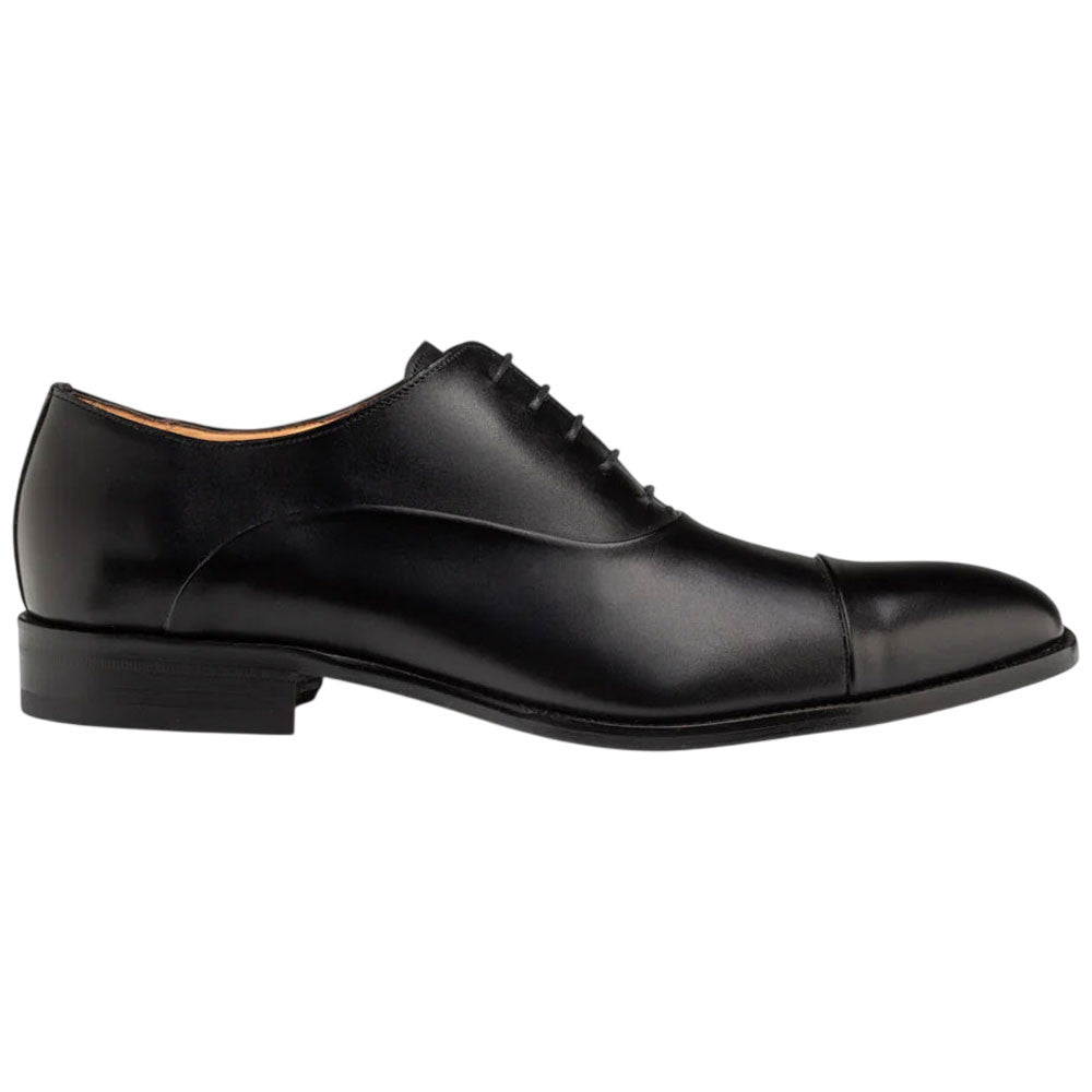 Mezlan Bocelli Cap Toe Oxford – Men's Black Calfskin Lace-Up, Made in Spain