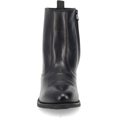 Laredo Fletcher Black Leather Round Toe Inside Zipper Dress Boots (USA Men Size)