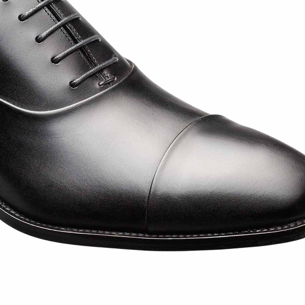 Mezlan Bocelli Cap Toe Oxford – Men's Black Calfskin Lace-Up, Made in Spain