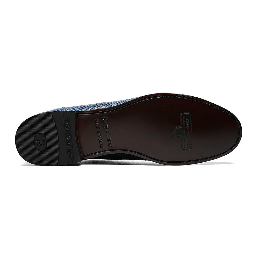 Stacy Adams Men's Madison Blue Anaconda Print Plain Toe Oxford