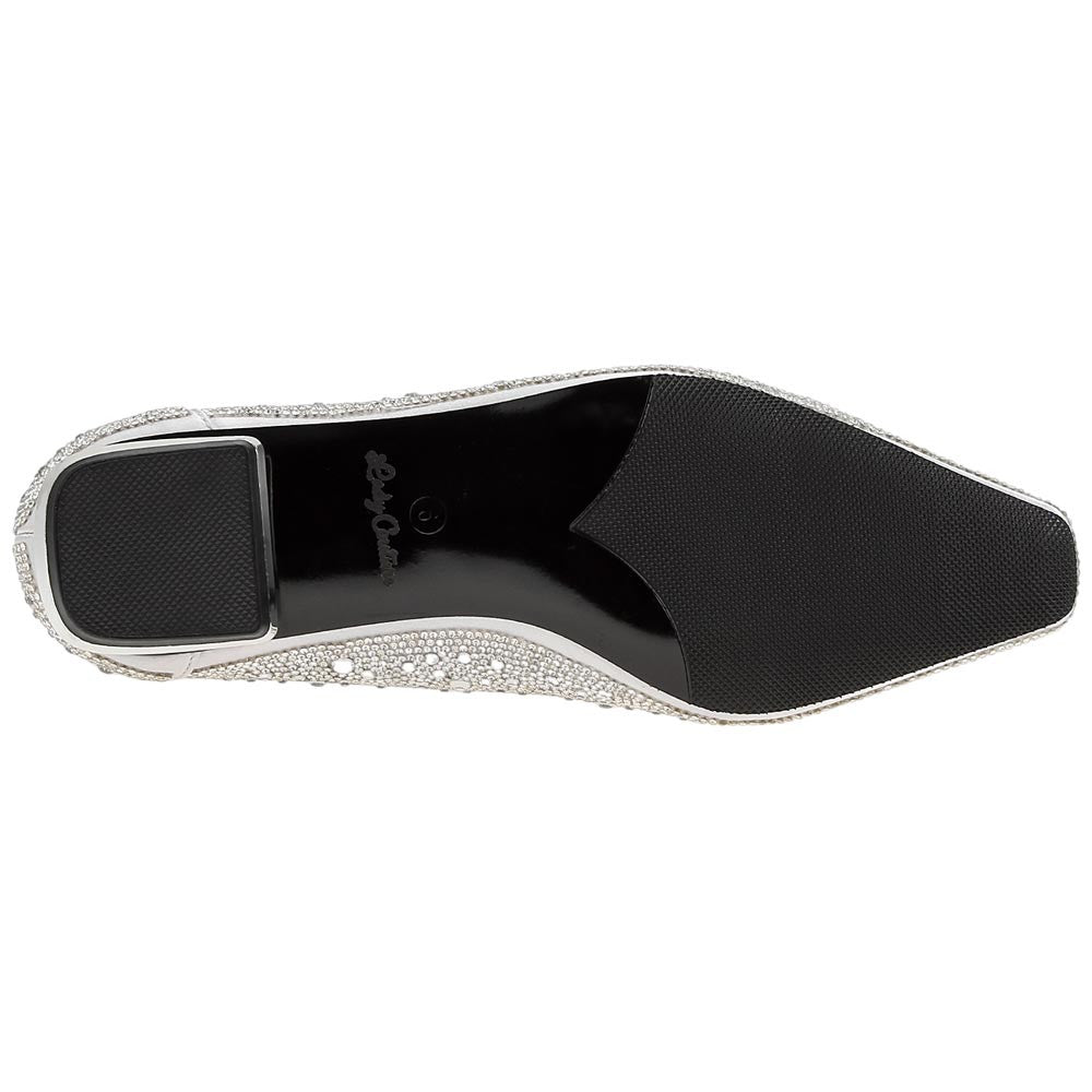 Lady Couture Fever Women's Silver Rhinestone Crystal Pointed Toe Dress Shoes