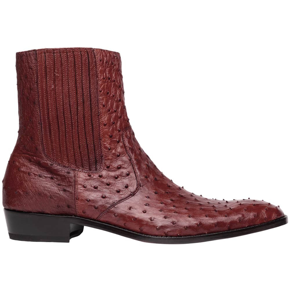 Marco Di Milano Giorgio Genuine Ostrich Chelsea Boot - Wine