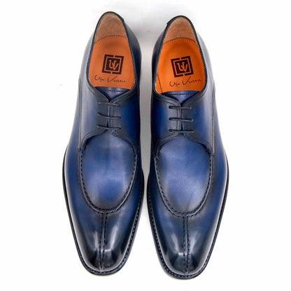Ugo Vasare Jayden Navy Apron Split Toe Derby Shoes