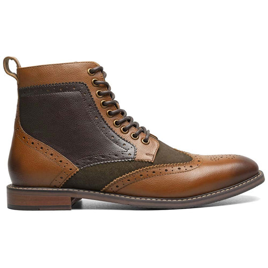 Finnegan Wingtip Lace Up Casual | Stacy Adams Casual Shoes in Olive Multi for Men