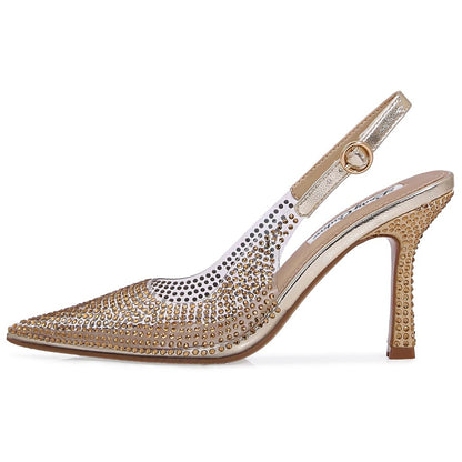 Lady Couture Irene 3.5” High Heel Pumps in Gold