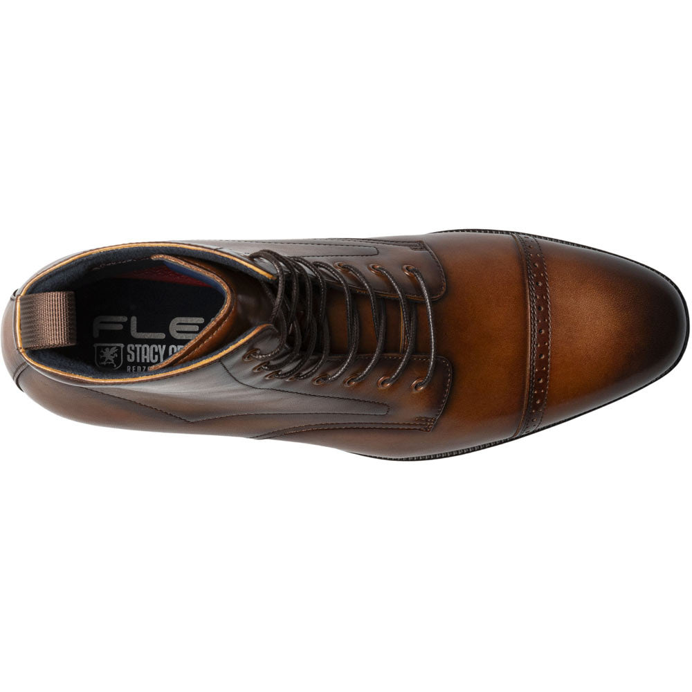 Stacy Adams Henry Cap Toe Lace Up Boot in Tan