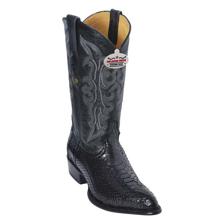 Los Altos Black J-Toe Genuine Python