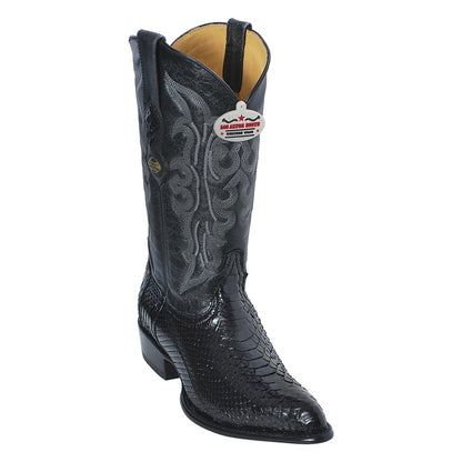Los Altos Black J-Toe Genuine Python
