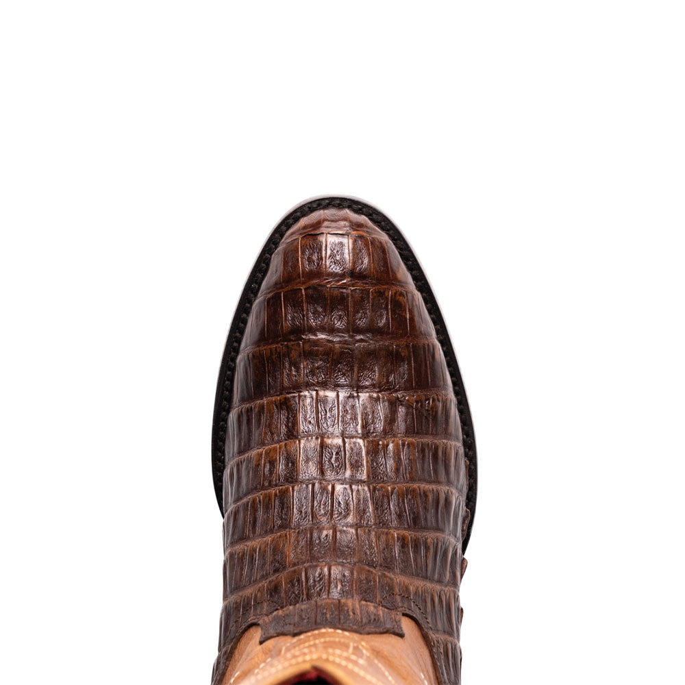 Phoenix Genuine Caiman Belly Skin Aged Maple Cowboy Boot | Marco Di Milano Western Boots