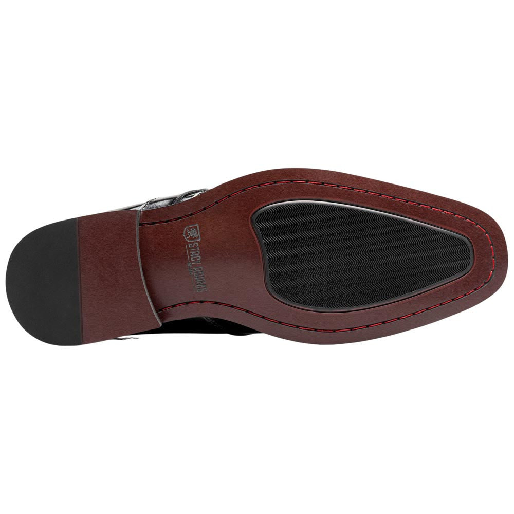 Stacy Adams Alistair Plain Toe Ornament Slip-On - Black