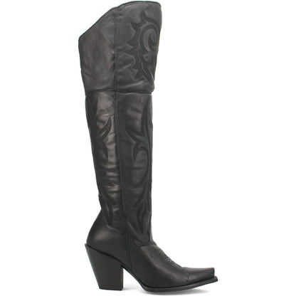 Dan Post Women’s Jilted Black 20” Snip Toe Over-the-Knee Zipper Boot