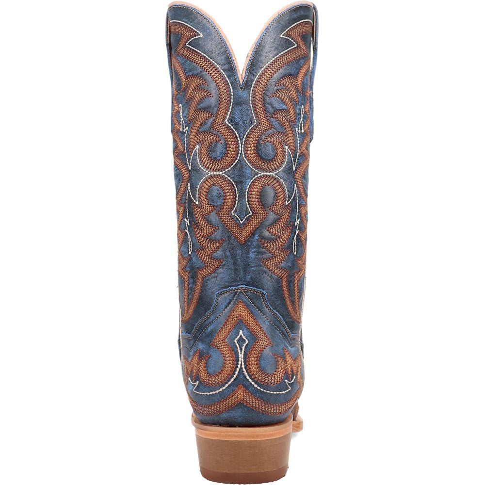 Dan Post Triton Blue Leather Snip Toe Western Cowboy Boots (USA Men Size)