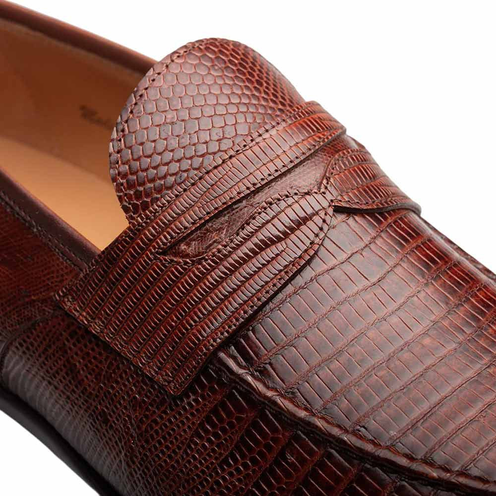 Mezlan Men's Mayor Lizard Penny Loafer in Sport