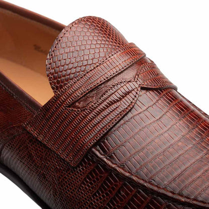 Mezlan Men's Mayor Lizard Penny Loafer in Sport