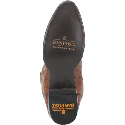 Dan Post Tempe Full Quill Ostrich Round Toe Western Cowboy Boot (US Men Size)