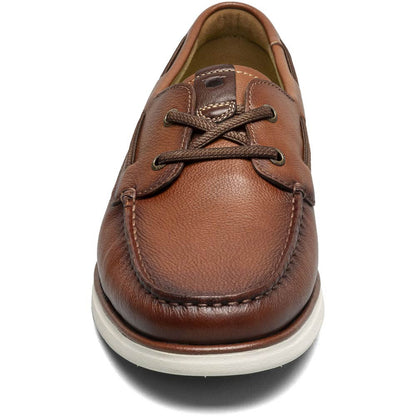 Florsheim Tropics Cognac Leather Elastic Lace Moc Toe Boat Shoe (USA Men Size)