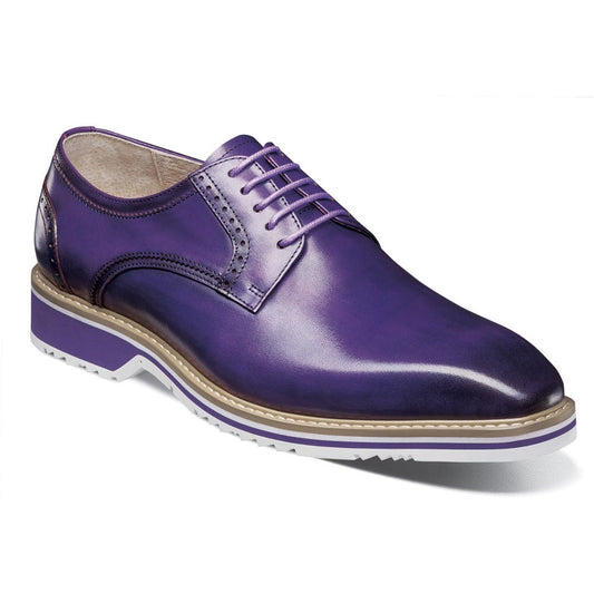 Stacy Adams Barringer Purple Smooth Leather Plain Toe Oxford (USA Men Size)