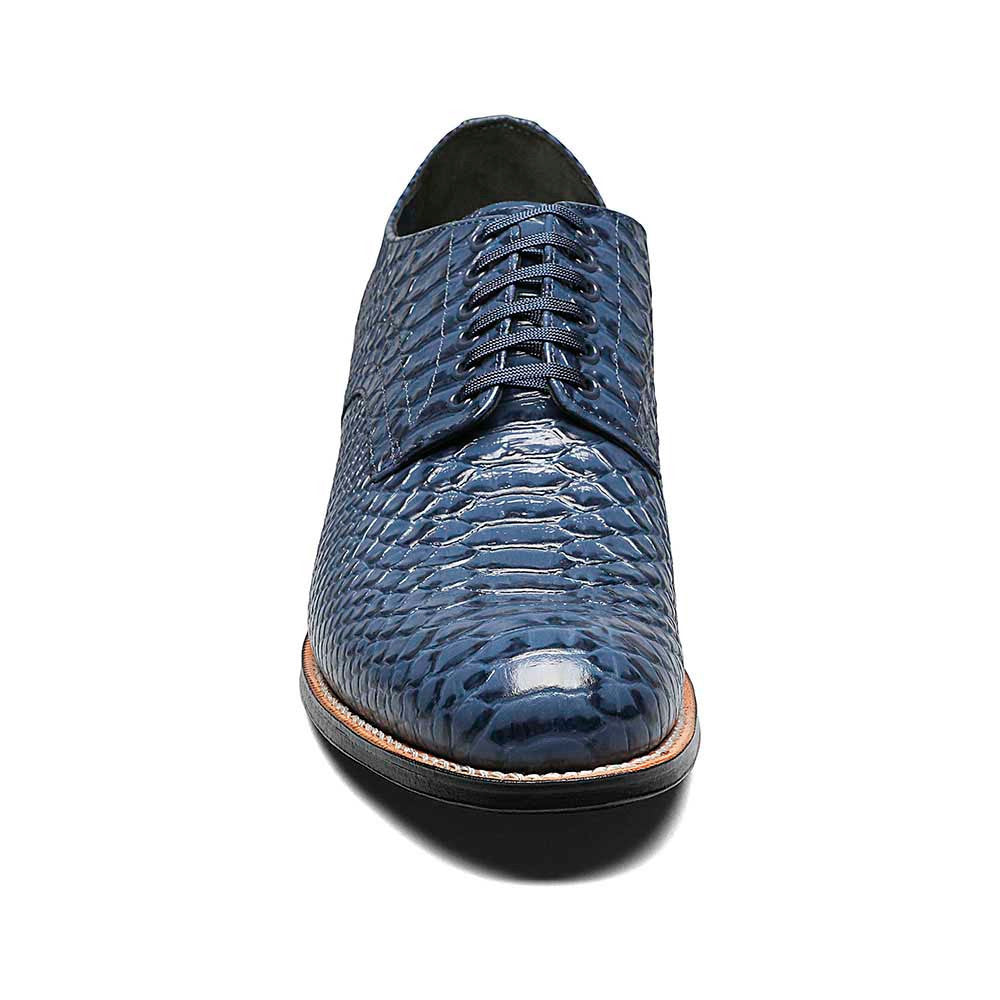 Stacy Adams Men's Madison Blue Anaconda Print Plain Toe Oxford
