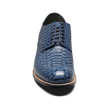 Stacy Adams Men's Madison Blue Anaconda Print Plain Toe Oxford