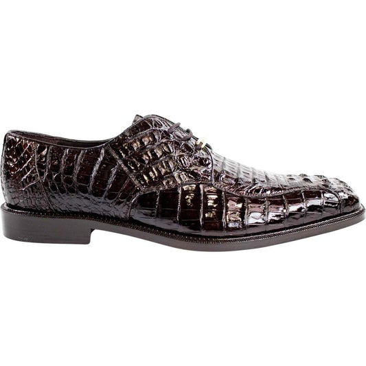 Belvedere Chapo Brown Men’s Hornback Crocodile Shoes