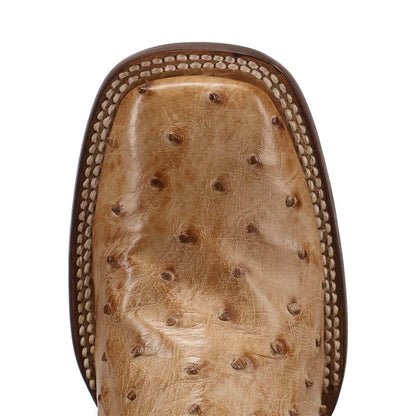 Dan Post Reese Tan Women's Full Quill Ostrich Western Boots