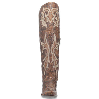 Dan Post Women's Brown Jilted 20” Snip Toe Over-the-Knee Boot