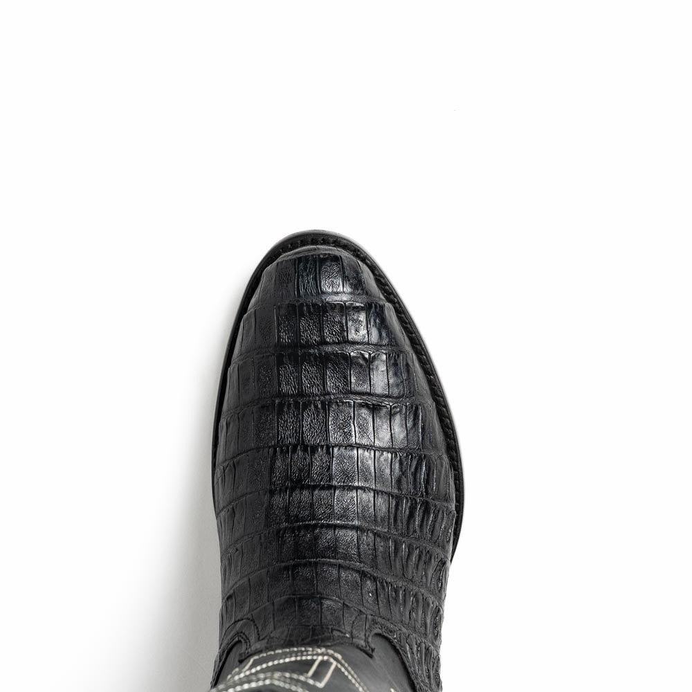 Phoenix Genuine Caiman Belly Skin Black Cowboy Boot | Marco Di Milano Western Boots