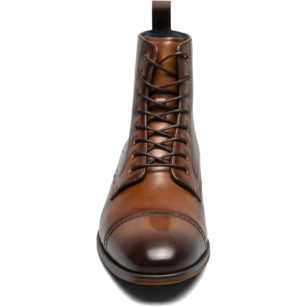 Stacy Adams Henry Cap Toe Lace Up Boot in Tan