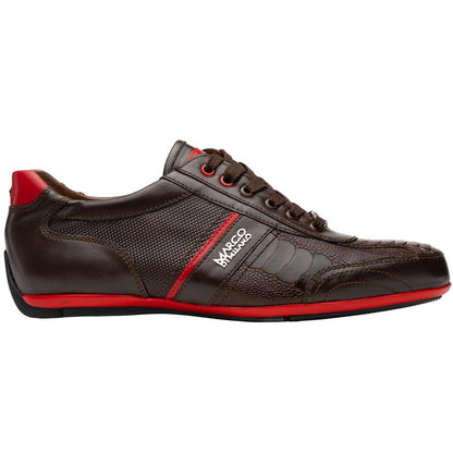 Marco Di Milano Portofino Ostrich Leg Sneaker - Brown
