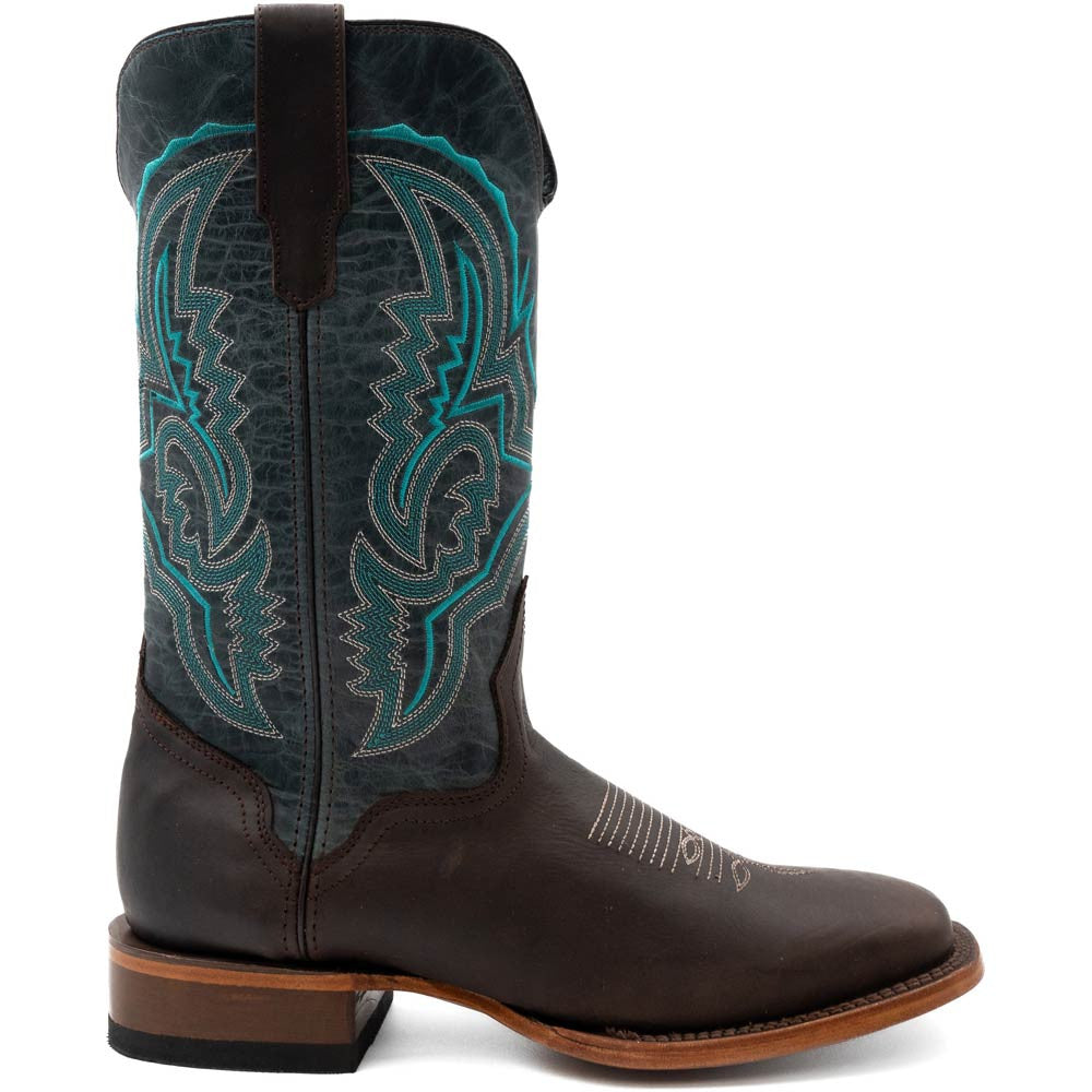 Ferrini Men’s Clint Chocolate Square Toe Leather Cowboy Boots