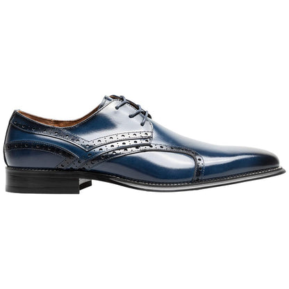 Stacy Adams Alistair Plain Toe Ornament Slip-On - Cobalt