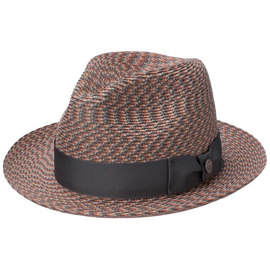 Stetson Emin Fedora Handwoven Quartz Mix Milan Straw Hat