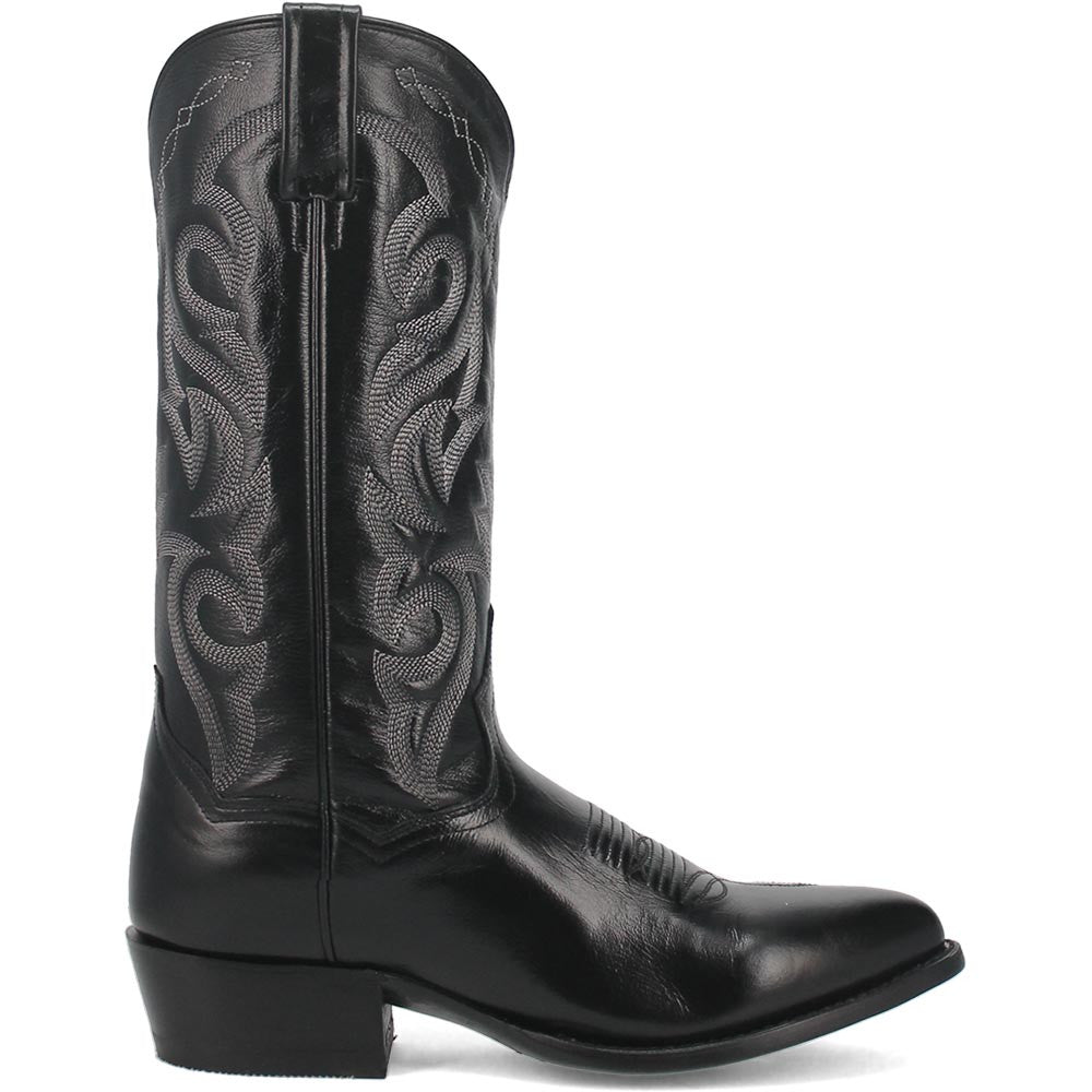 Dan Post Men’s Milwaukee 13” J Pointed Toe Black Cowboy Fine Leather Boot