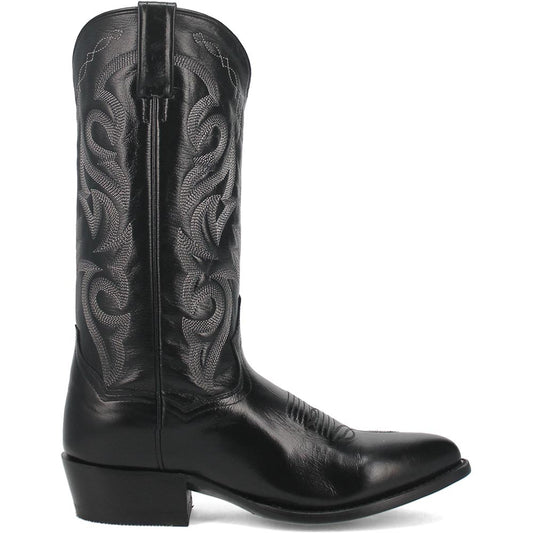 Dan Post Men’s Milwaukee 13” J Pointed Toe Black Cowboy Fine Leather Boot
